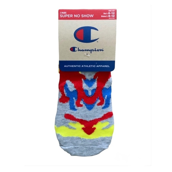 Champion Women’s Multi Logo Super No Show Socks 3-Pack  SZ 8-12 - Picture 5 of 11
